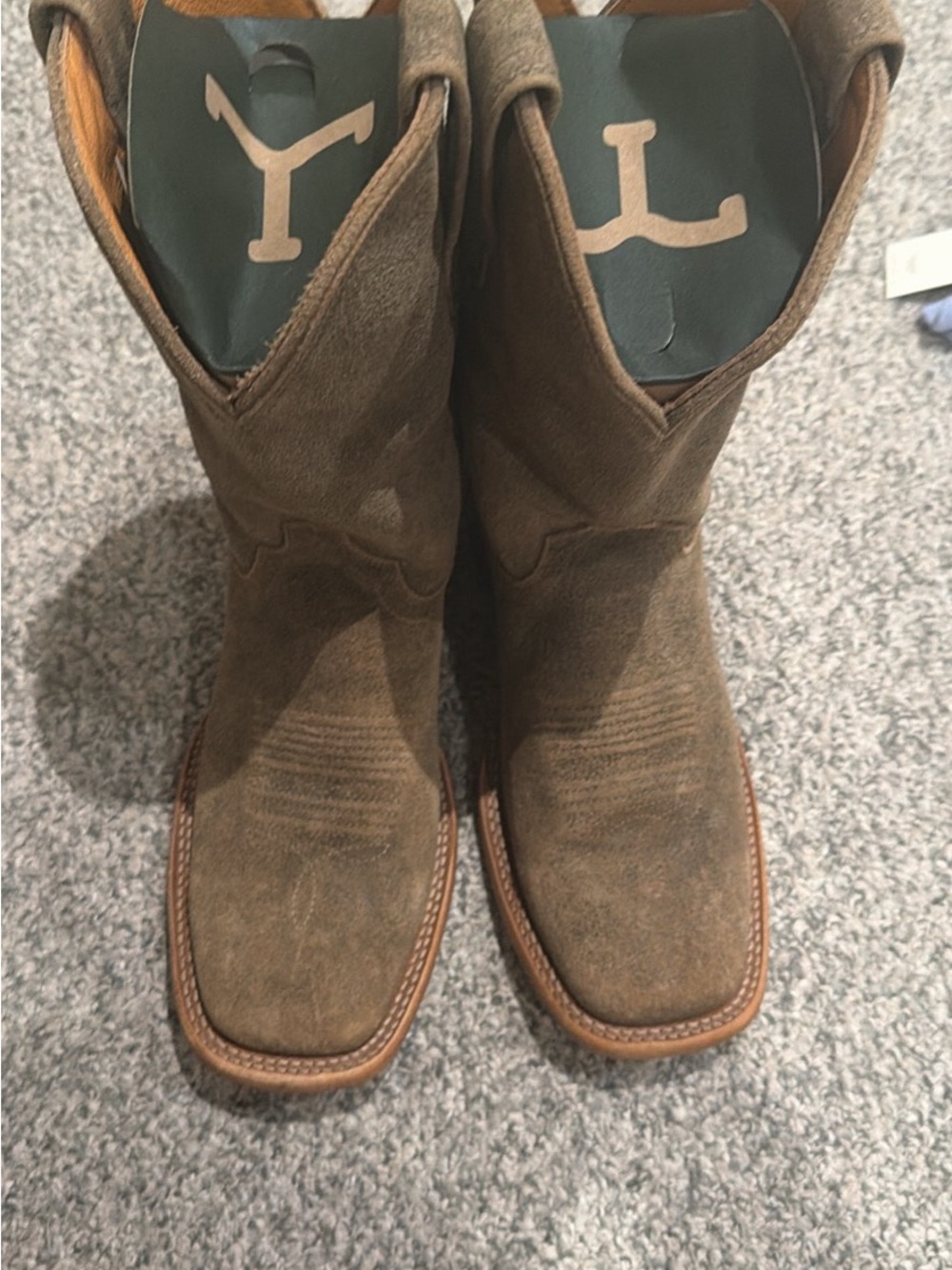 Tecovas Brown Suede Cowboy Boots